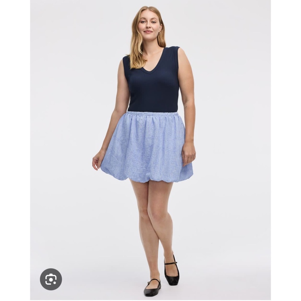 Blue Mini Bubble Skirt